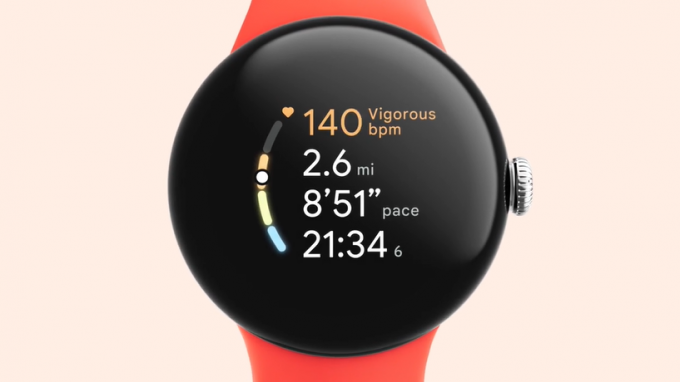 Herzfrequenzmesser der Google Pixel Watch 2