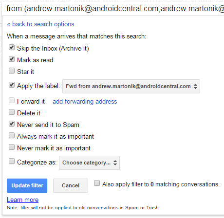 Erstellen eines Google Mail-Filters
