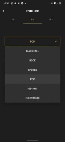 Marshall-App-Bildschirm