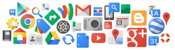 Symbole für die vielen Dienste von Google